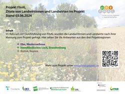 Landwirtinnen und Landwirte der drei FInAL-Regionen