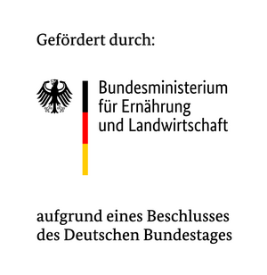 Logo des Bundesministeriums für Ernährung und Landwirtschaft, das als Förderer auftritt